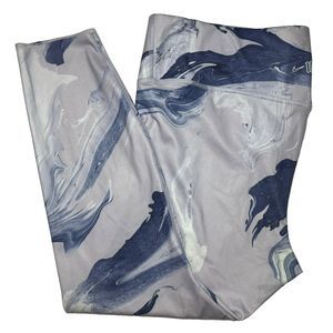 NIKE Dri-Fit One Luxe Aurora Mid-Rise Marbled Leggings Printed Purple Dawn 2X